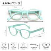 KERECSEN 6 Pack Round Solid Color Reading Glasses Unisex 141-6 - kerecsen